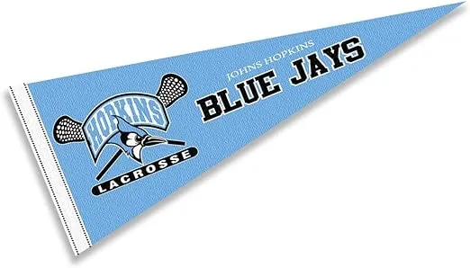 Johns Hopkins Blue Jays Full Size 12 in X 30 in College Lacrosse NCAA Pennant