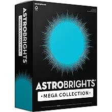 Astrobrights Mega Collection, Colored Paper, Bright Blue, 625 Sheets, 24 lb/89 gsm, 8.5" x 11" - MORE SHEETS! (91621)