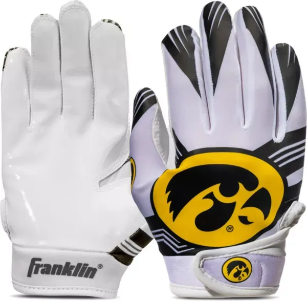 Franklin Sports Iowa Hawkeyes College Football Kids Receiver Gloves