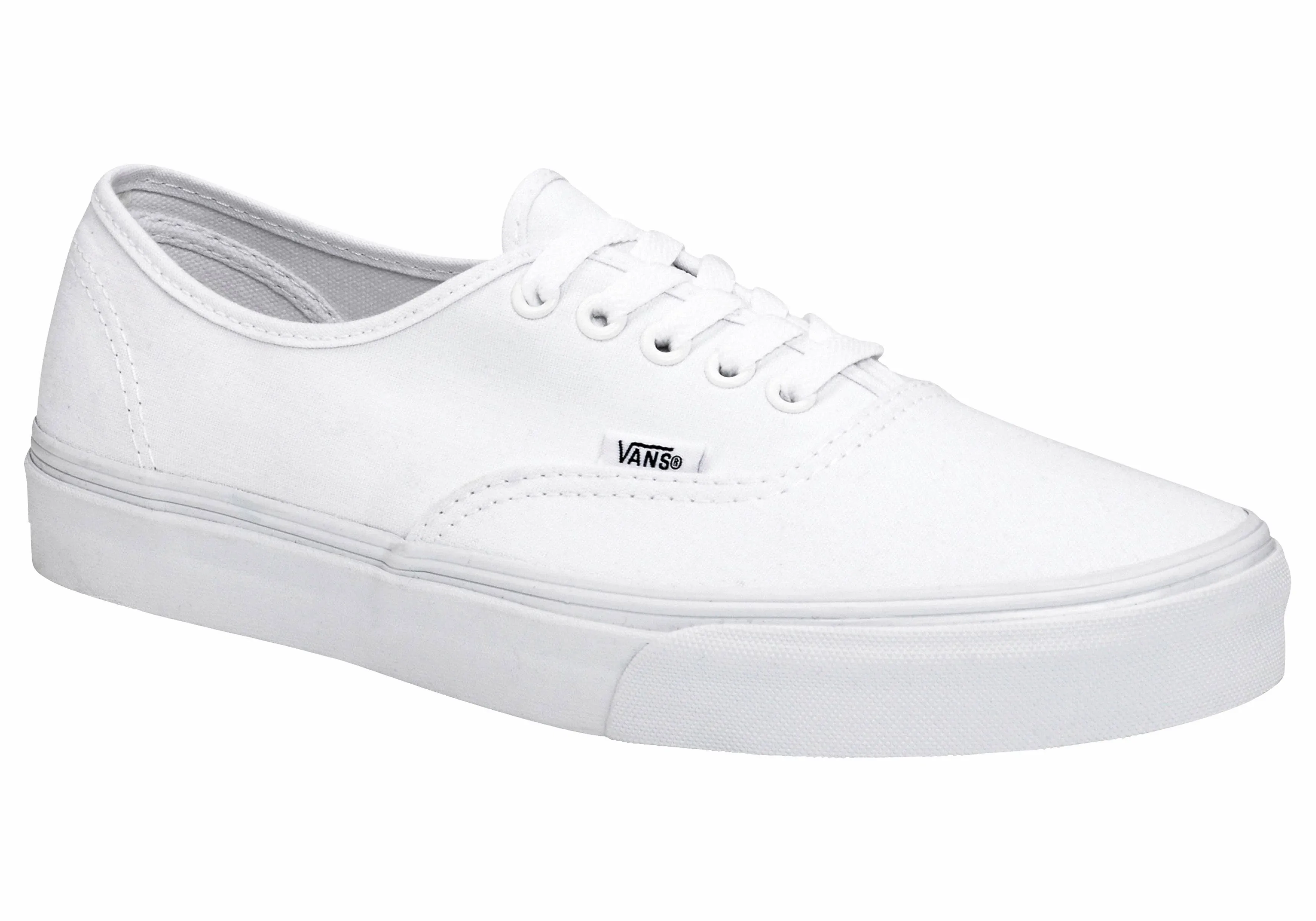 Vans Unisex Authentic Premium Leather True White Lace Up Shoes