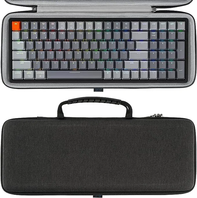 Geekria 90%-96% Keyboard Case, Hard Shell Travel Carrying Bag for 100keys Computer Mechanical Gaming Keyboard, Compatible with Keychron K4, RK Royal KLUDGE RK96/ RK100, Nuphy Halo96/ Air96 V2