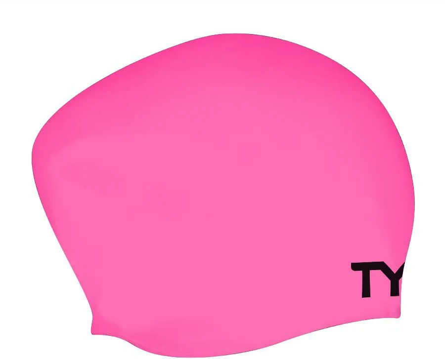 TYR Long Hair Wrinkle-Free Silicone Swim Cap Lavender