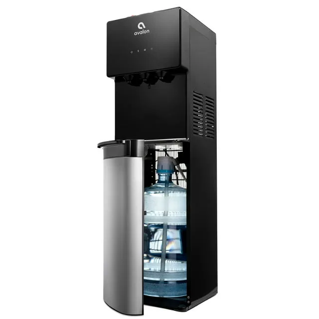 Avalon A4blwtrclr Water Dispenser, 3 or 5 Gallon Bottle, Stainless Steel & Black, Size: Large