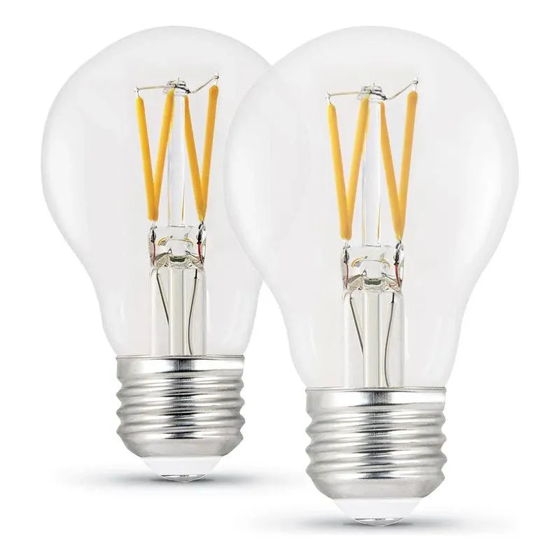 Feit Electric LED A19 Medium Base Light Bulb - 40W Equivalent - 15 Year Life - 450 Lumen - 2700K Soft White - Dimmable | 2-Pack