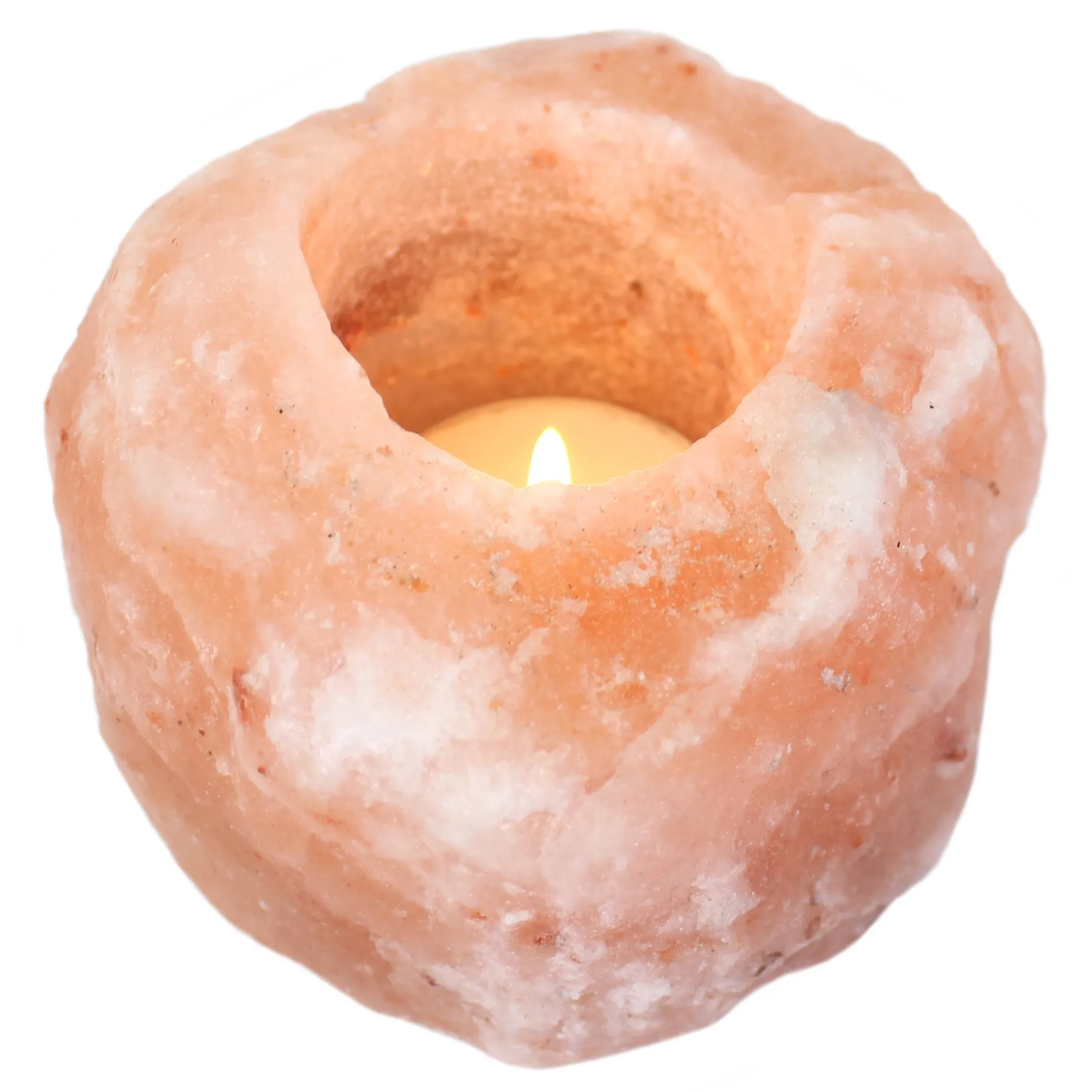 Natural-Shaped Salt Candle Holder