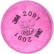 3M particulate filters P100 #2091/07000 , Pink, One Size, 2 Count