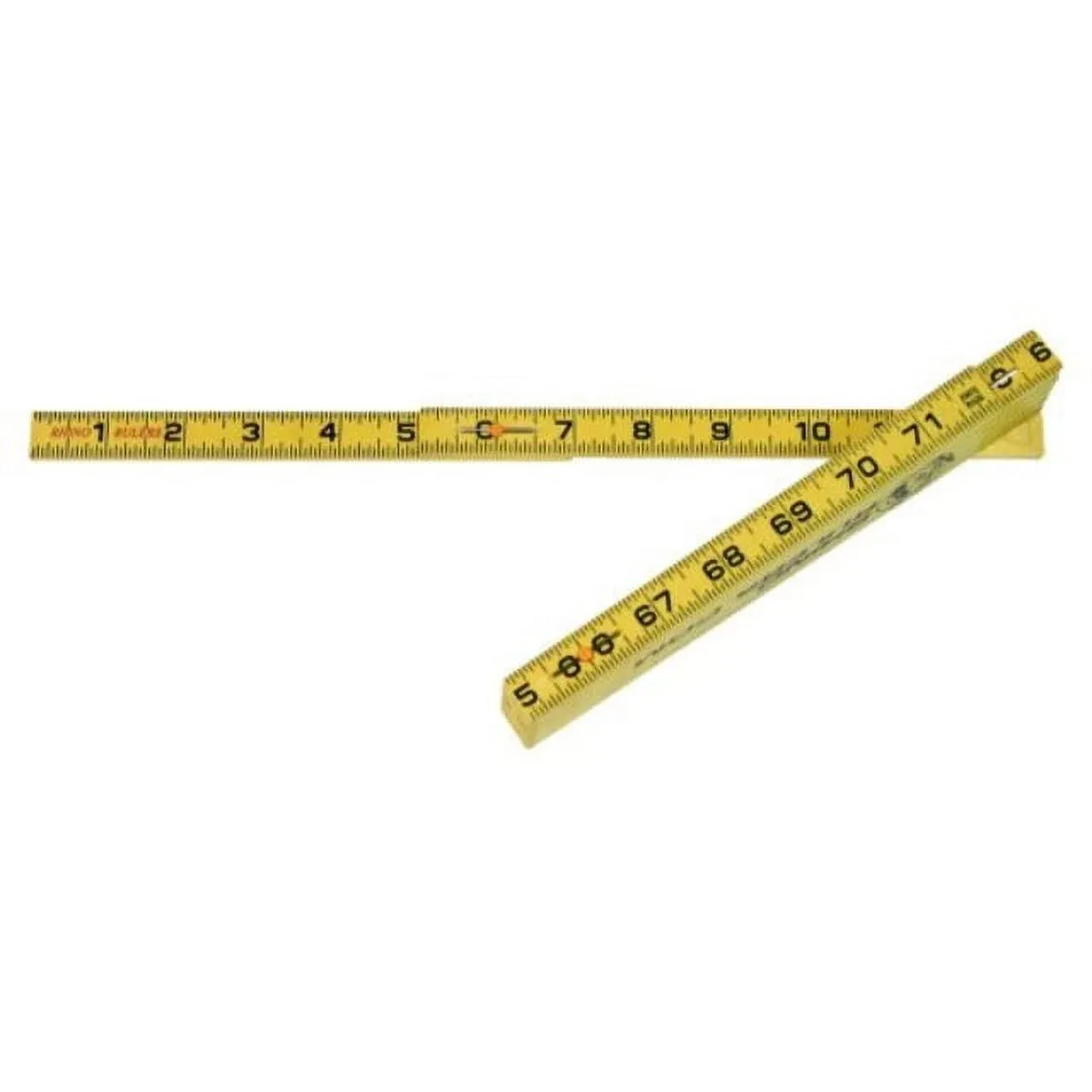 Rhino Rulers Folding Inside Reading Carpenter's Ruler 6' Length - 55145, Multi