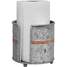 Autumn Alley Farmhouse Galvanized Counter Top Kitchen Paper Towel Holder