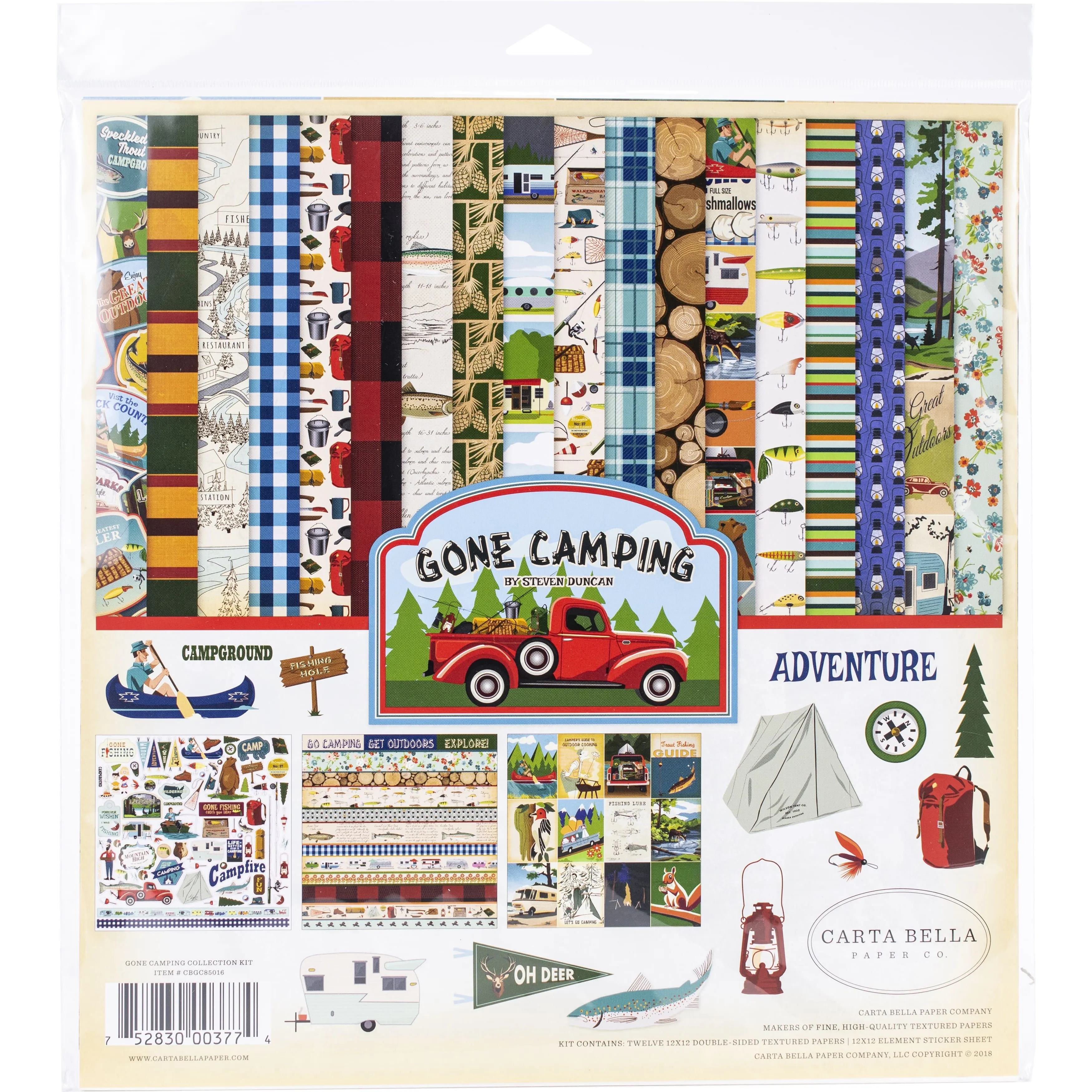 Carta Bella® Gone Camping Collection Kit, 12" x 12"