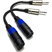 CESS-005 Speakon Female Connector to 1/4 Male TS Speaker Cable - Speak-On Jack