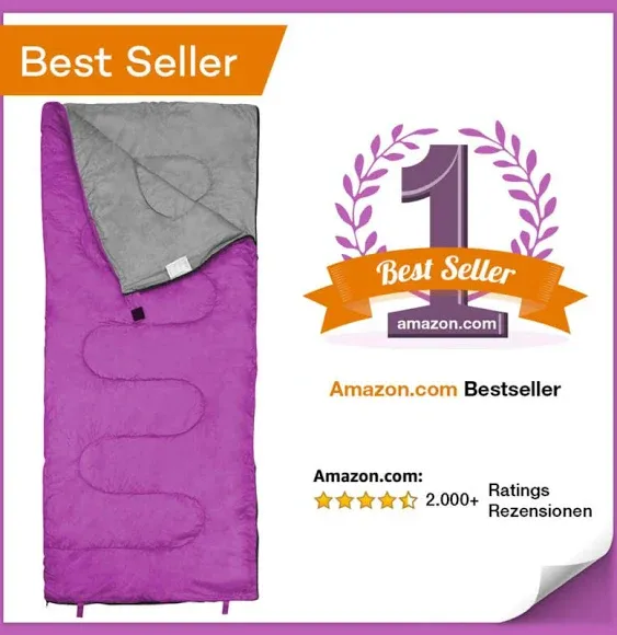 REVALCAMP Sleeping Bag Indoor  Outdoor Use. Great for Kids, Boys, Girls, Teens