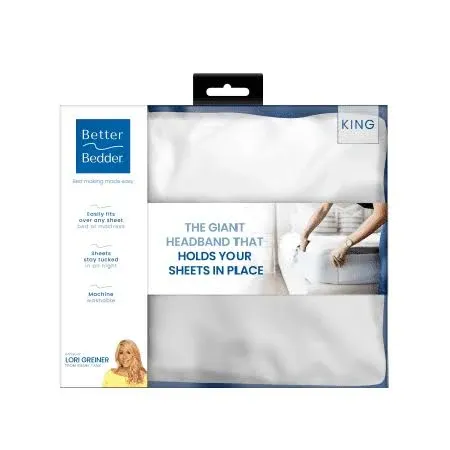 Better Bedder 31687A Bed Headband Sheet White - King Size