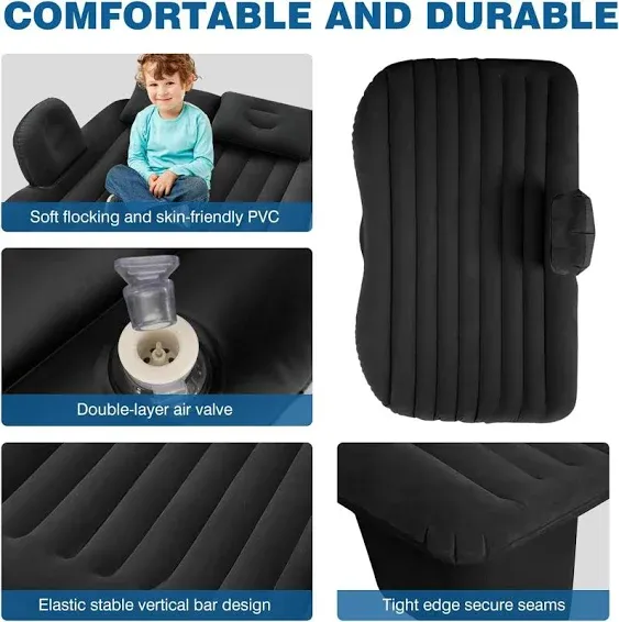 SUV Air Mattress - Thickened and Double Car Sided Flocking Travel Inflatable Bed