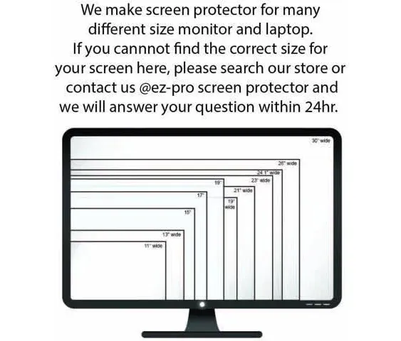 Privacy Screen Filter for 27 Inches Desktop Computer Widescreen Monitor with Aspect Ratio 16:09. Anti Glare and Anti Blue Light, 23.5 inch Width x.