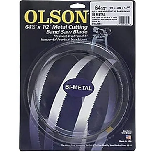 Olson 64-1/2 in. x 1/2 in. 14/18 TPI Vari Metal Cutting Band Saw Blade