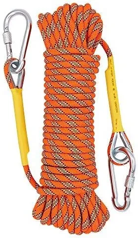 X XBEN Outdoor Climbing Rope 10M(32ft) 20M(64ft) 30M(96ft) 50M(160ft) 70M(230ft) 152M(500FT) 352M(1000FT) Static Rock Climbing Rope for Escape Rope Ice Climbing Equipment Fire Rescue Parachute