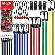 SEDY 30-Pieces Premium Bungee Cords Assortment Jar, Includes 10â , 18Â , 24