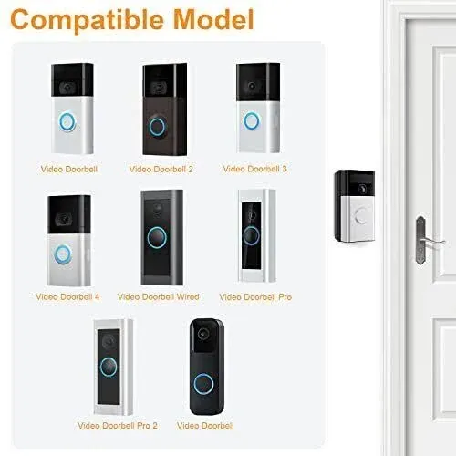 Adjustable (30 To 55 Degree) Angle Doorbell Mount Compatible With