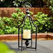 Modern Farmhouse Lantern, 16.50" In Black