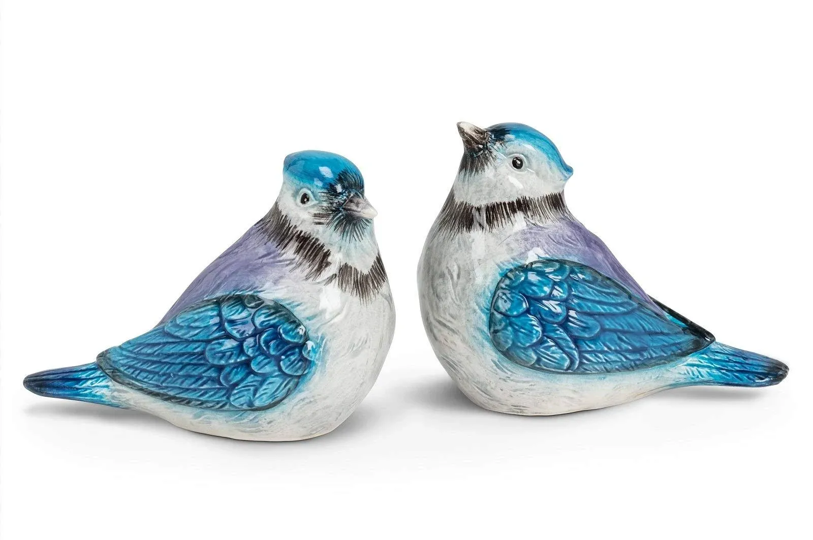 Abbott Collection Blue Jay Birds Salt and Pepper Shakers Ceramic