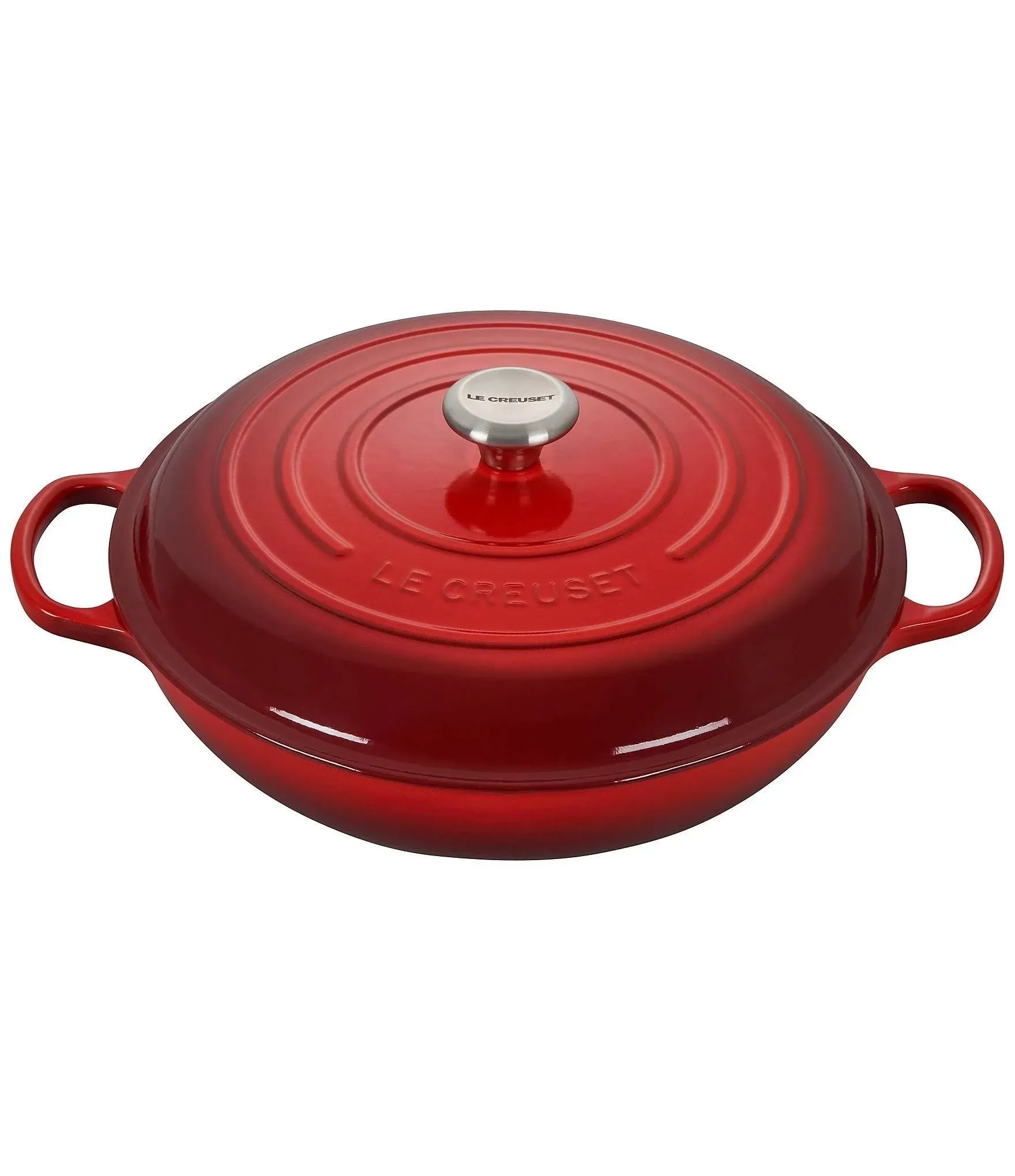 Le Creuset 5-Quart Signature Cast Iron Braiser - Cerise