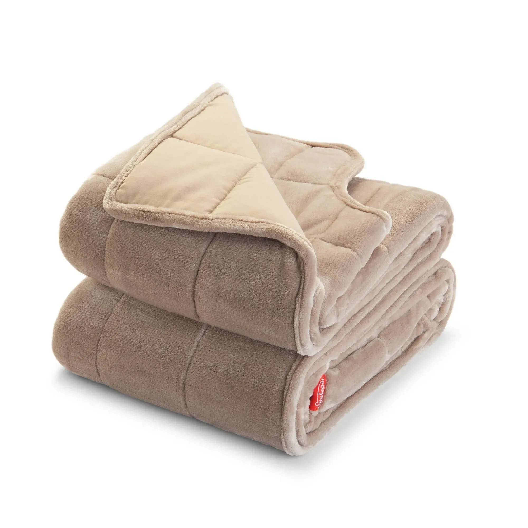 Sunbeam Extra Warm Weighted Blanket | 15 Pounds, Reversible Plush