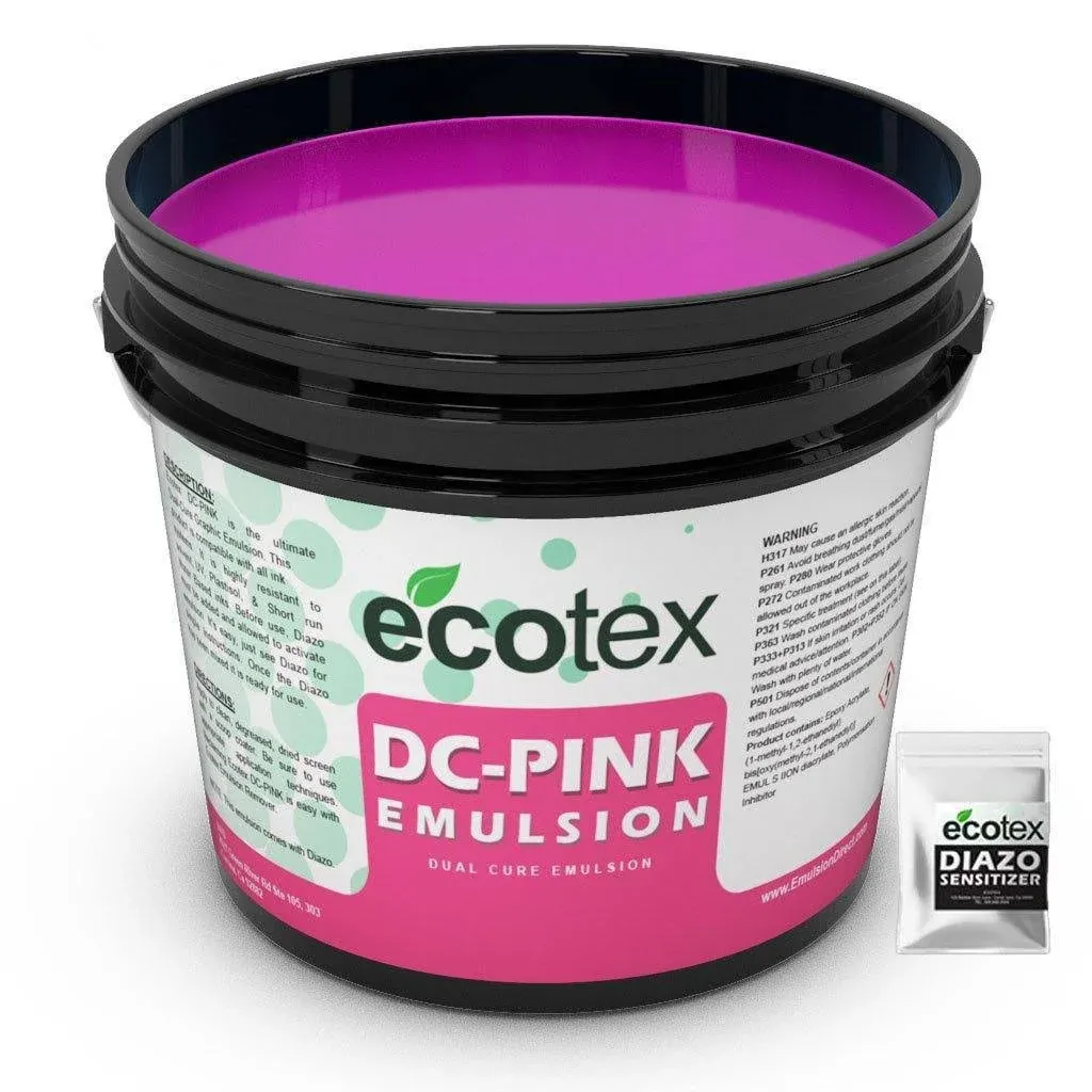 Screen Print Direct Ecotex Dual Cure Pink Screen Printing Emulsion