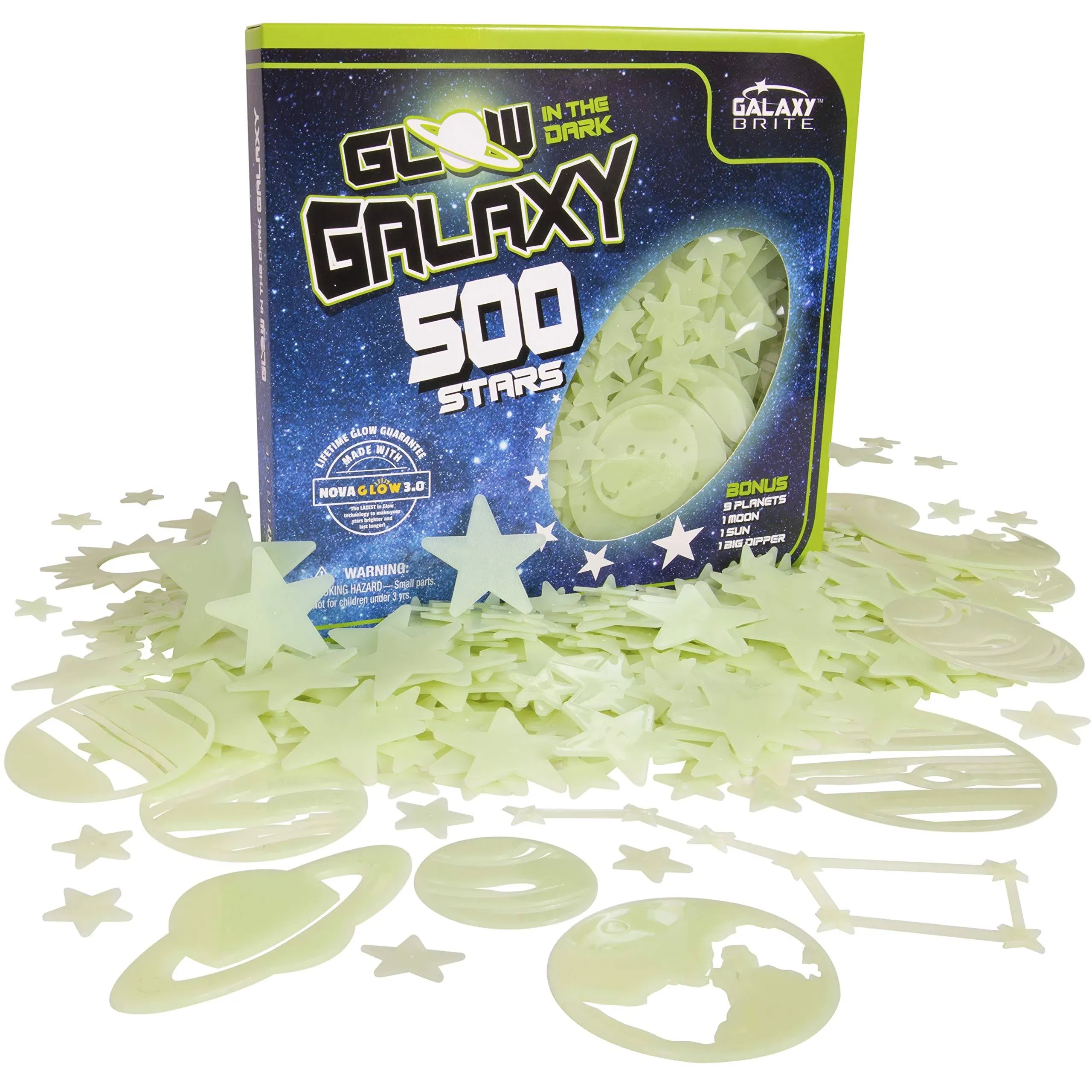 Glow in the Dark Stars for Ceiling, 500-Count, Largest Ceiling Glow Stars Assort