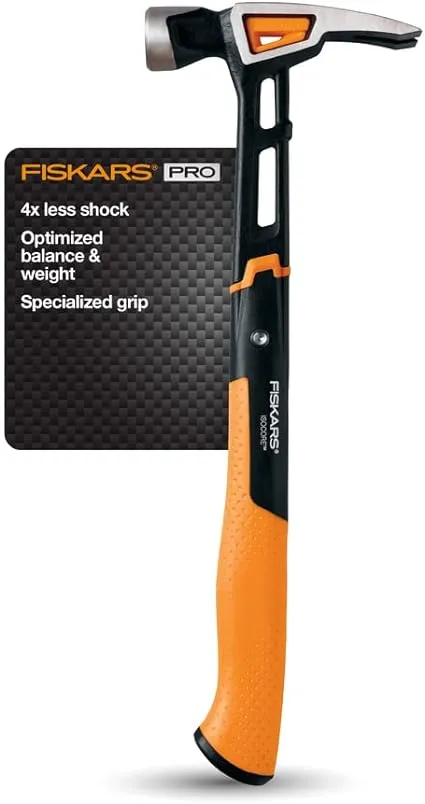 Fiskars 750230 IsoCore 20 oz General Use Hammer Anti Shock BRAND NEW 15.5 Inch