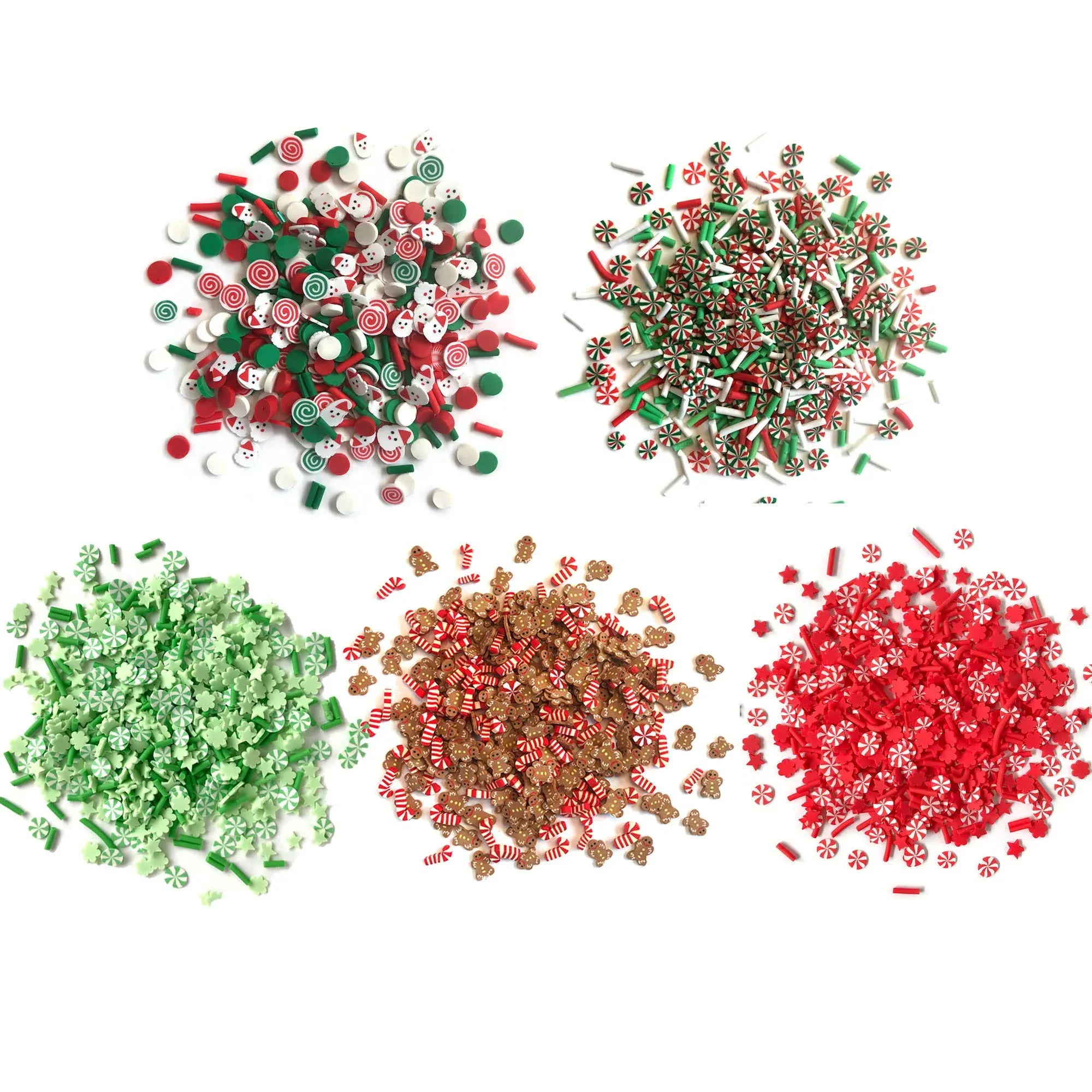 Buttons Galore and More Sprinkletz - Tiny Polymer Clay Embellishments - Christmas Bundle 60 grams