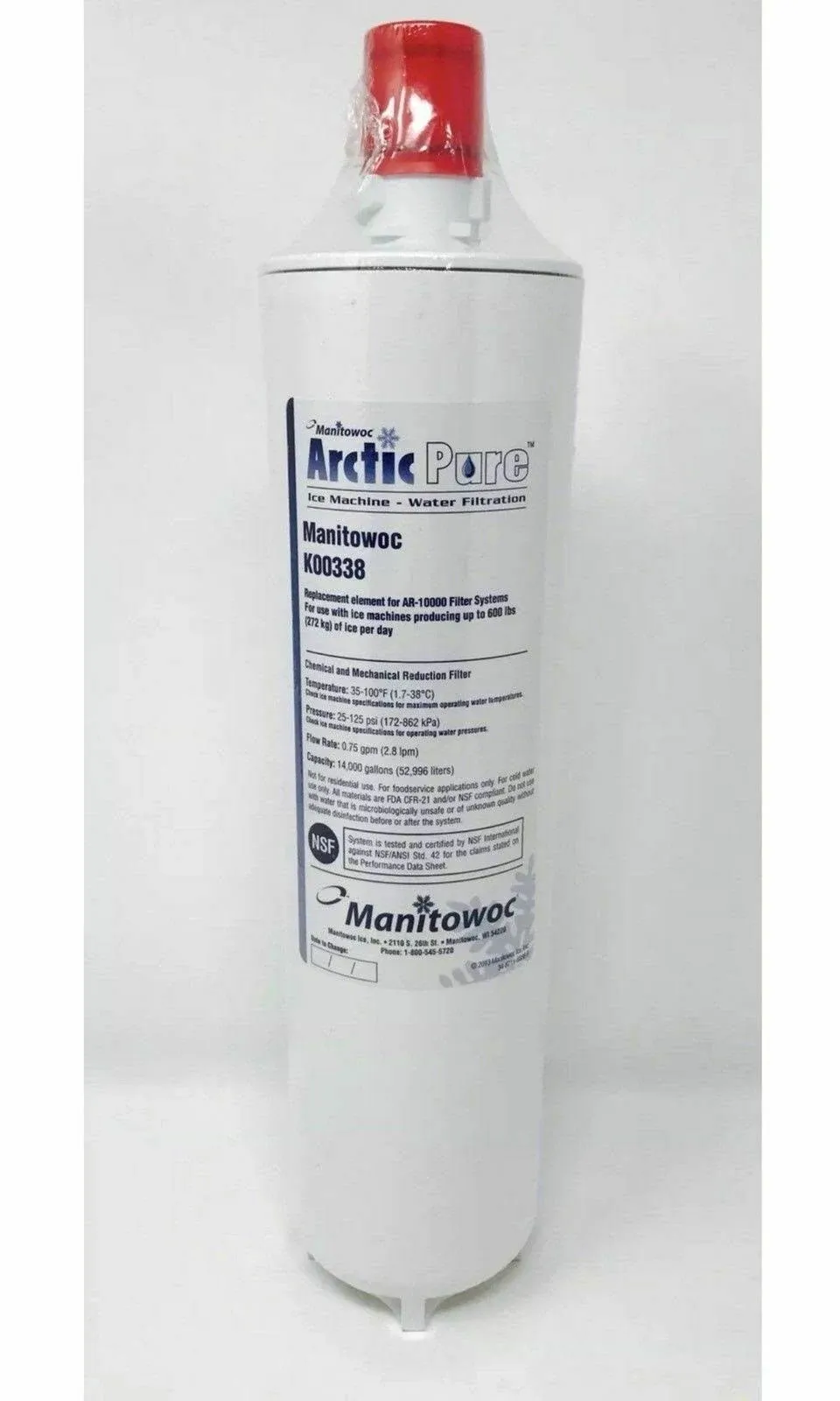 K00338 Water Filter Cartridge by Manitowoc, 1 PK