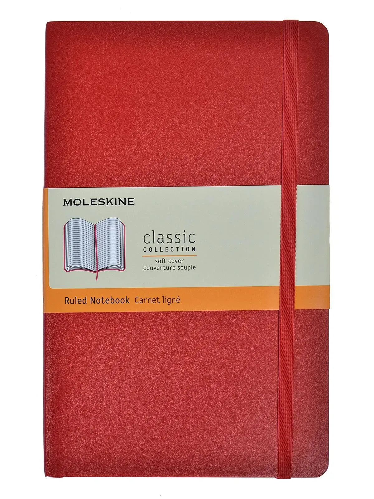 Moleskine Classic Soft Cover Large Notebook - Ruled - Scarlet Red