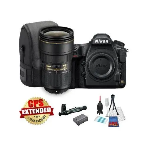 Nikon D850 FX-Format Digital SLR Camera Body International Version (no Warranty) w/ Nikon AF-S FX Nikkor 24-70mm f/2.8E Ed Vibration Reduction Zoom