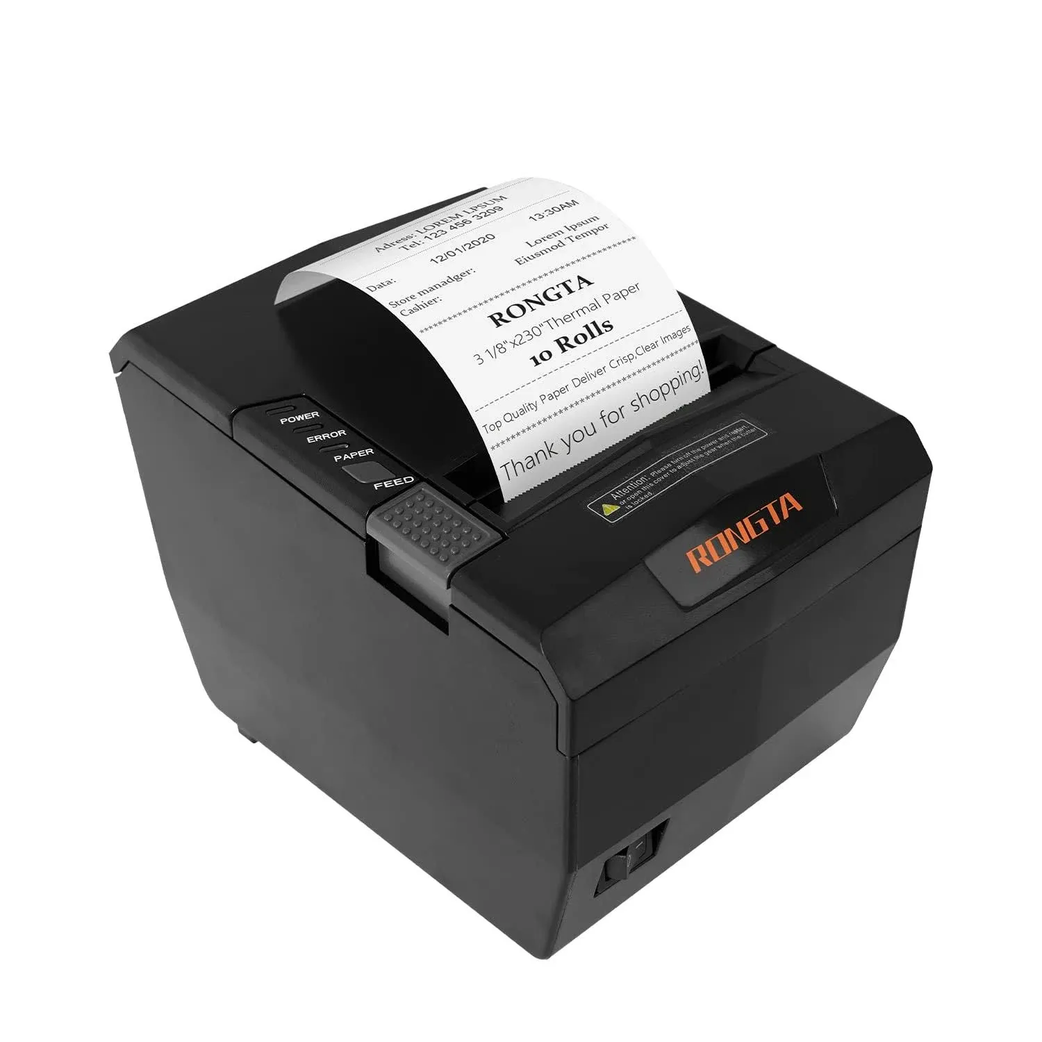 RONGTA 80MM RP327 Thermal Receipt Printer USB Serial LAN Port Adapter~SHIPS FREE