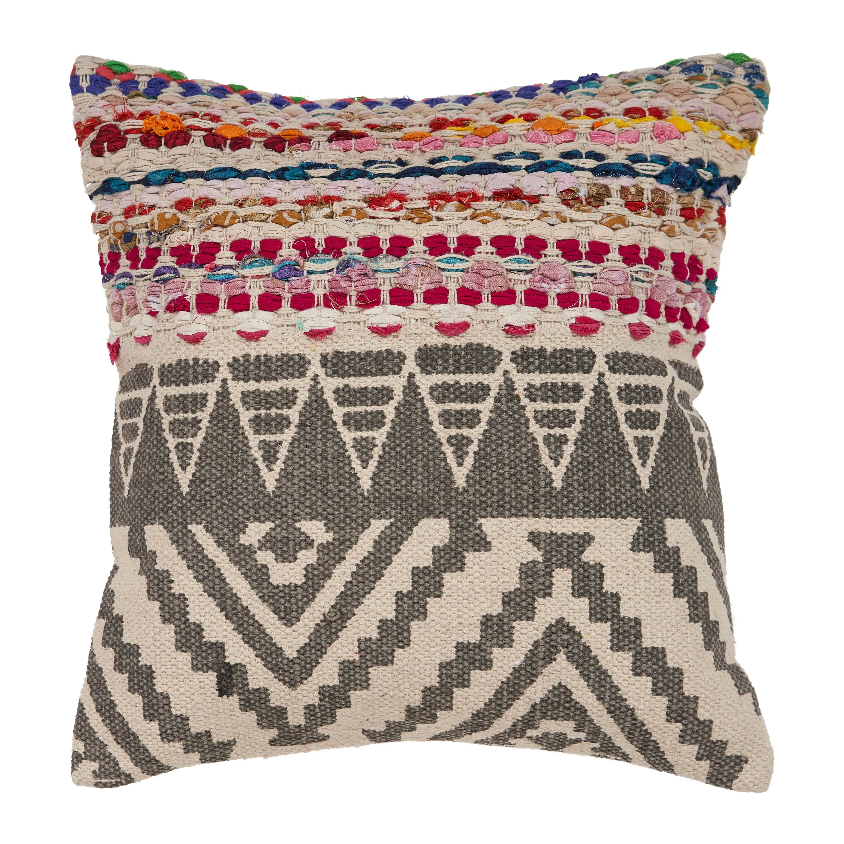 LR Home Boho Geometric Throw Pillow 18" x 18" Multi