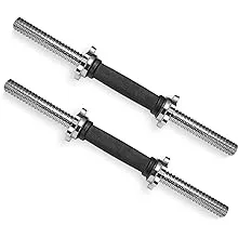 A2ZCARE Threaded Dumbbell Handlesadjustable Dumbbell Bar Handles - Fit 1 inch Standard Weight Plate - Weightlifting Accessories - Sold in Pair Rubber