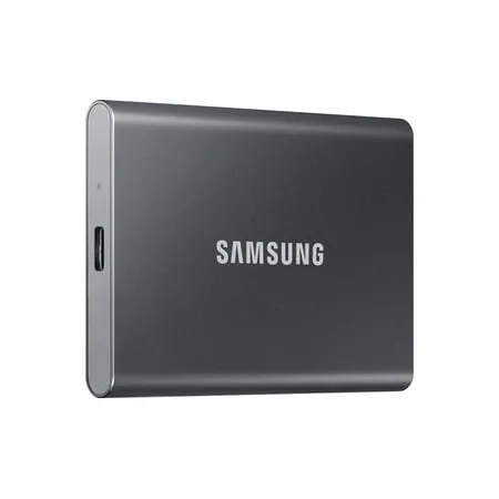 Samsung - T7 1TB External USB 3.2 Gen 2 Portable SSD with Hardware Encryption - Titan Gray