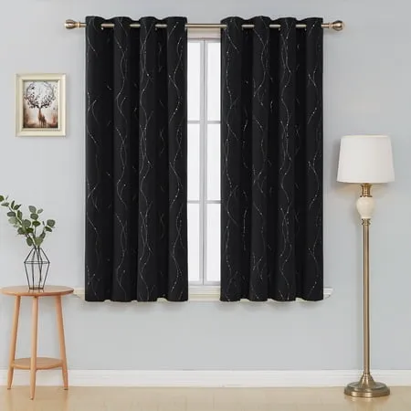 Deconovo Blackout Curtains Grommet Thermal Insulated Room Darkening Bedroom