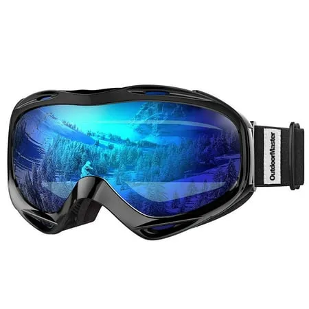 OutdoorMaster OTG Ski Goggles - Over Glasses Ski/Snowboard Goggles for Men, Women & Youth - 100% UV Protection