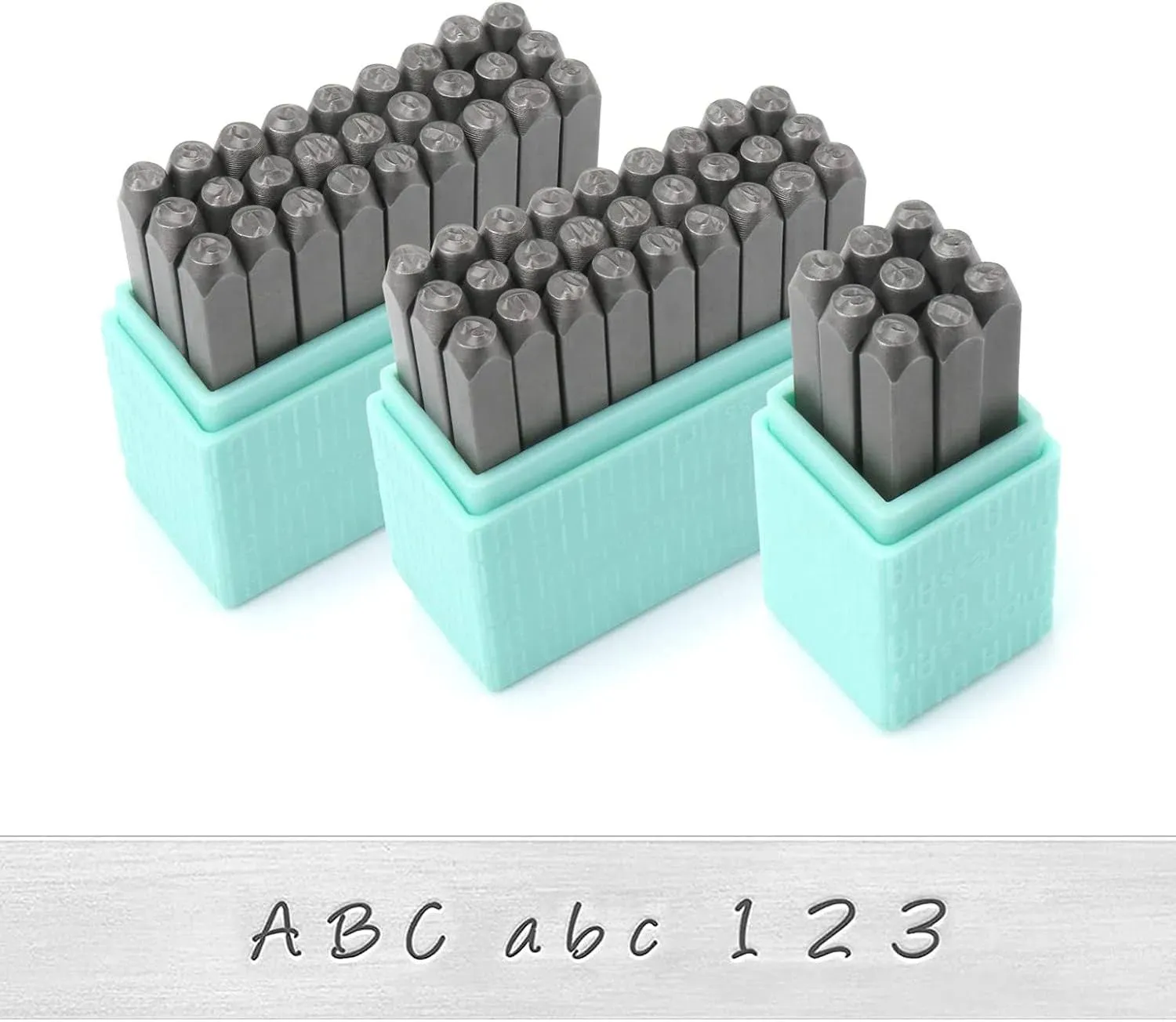 ImpressArt -The Original Basic Bridgette Letter & Number Metal Stamping Kit - (63 Piece Punch Set) Complete Set of 3 Metal Stamps - Uppercase/Lowercase/Number - 3MM