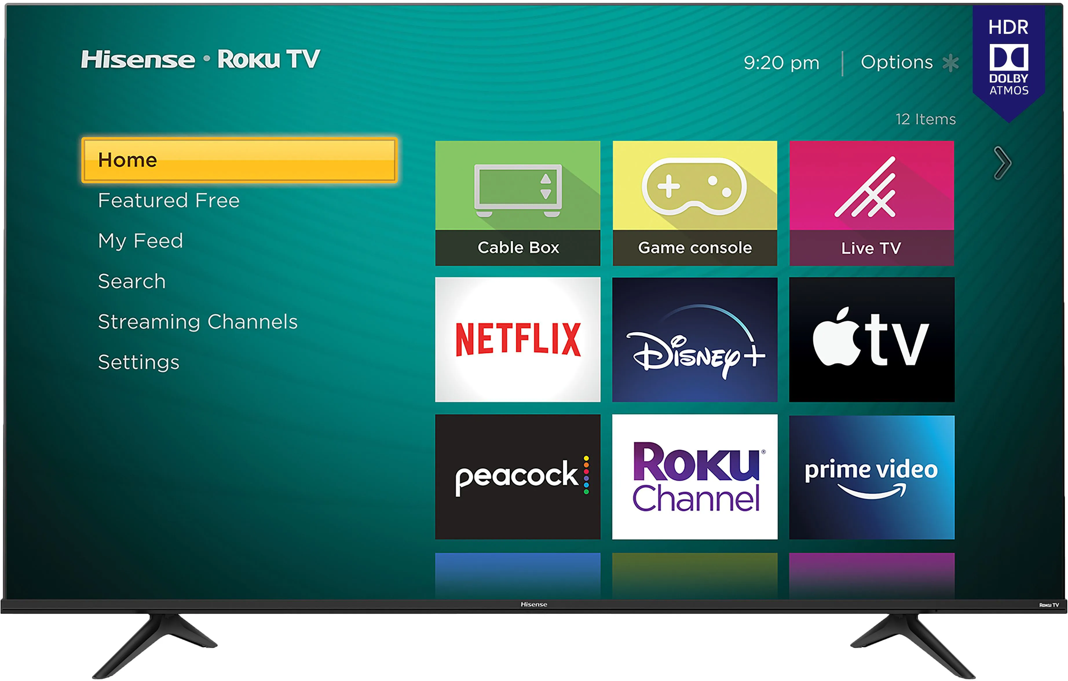 Hisense 65-Inch Class R6 Series 4K UHD Smart Roku TV with Alexa Compatibility, Dolby Vision HDR, DTS Studio Sound, Game Mode (65R6G)