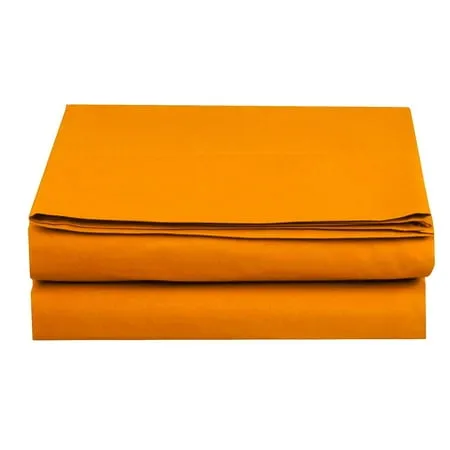 Luxury Flat Sheet on Amazon Elegant Comfort Wrinkle-Free 1500 Premier Hotel Quality 1-Piece Flat Sheet, King Size, Vibrant Orange