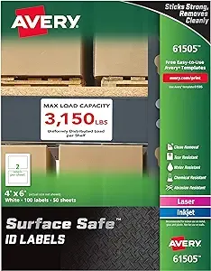 Avery Surface Safe Durable ID Labels