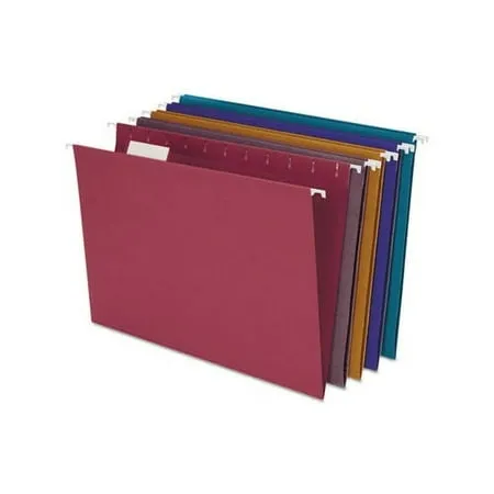 Bulk Hanging File Folders in Assorted Colors, Recycled: Ampad Tops 35117 (5 Boxes of Hanging Folders)