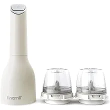 FinaMill's Award-Winning Battery Operated Salt and Pepper Grinder Set - Adjustable Coarseness, Ceramic Grinding Elements, LED Light, Perfect for Home Cooking & Gifting - 2 Quick-Change ProPlus Pods