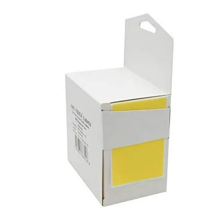 Infi-Touch Labels 2x3 inch Round Permanent Color-Code Dot Stickers 250 per Dispenser Box (Yellow)