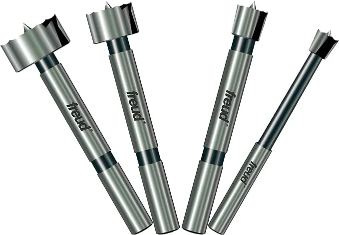 Freud PB-104: 1/4" to 1" (Dia.) 4 Pcs. Forstner Bit Set