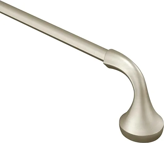 Moen Eva 24-in Brushed Nickel Wall Mount Single Towel Bar | YB2824BN