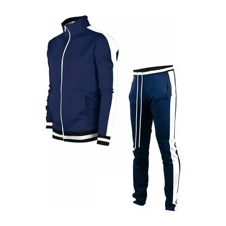 Eyicmarn Men s Tracksuit Athletic Sports Casual Full Zip Running Jogging Gym Sweatsuit Jacket and Pants Set