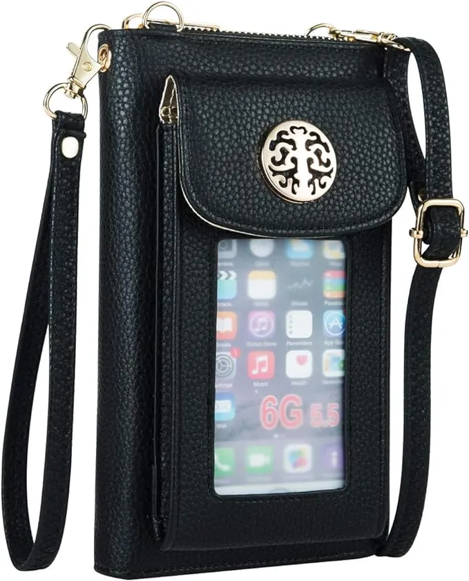 Small Crossbody Purse Cell Phone Wristlet Wallet for Women RFID